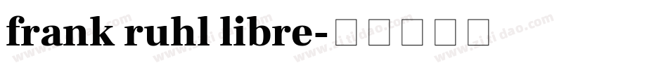 frank ruhl libre字体转换